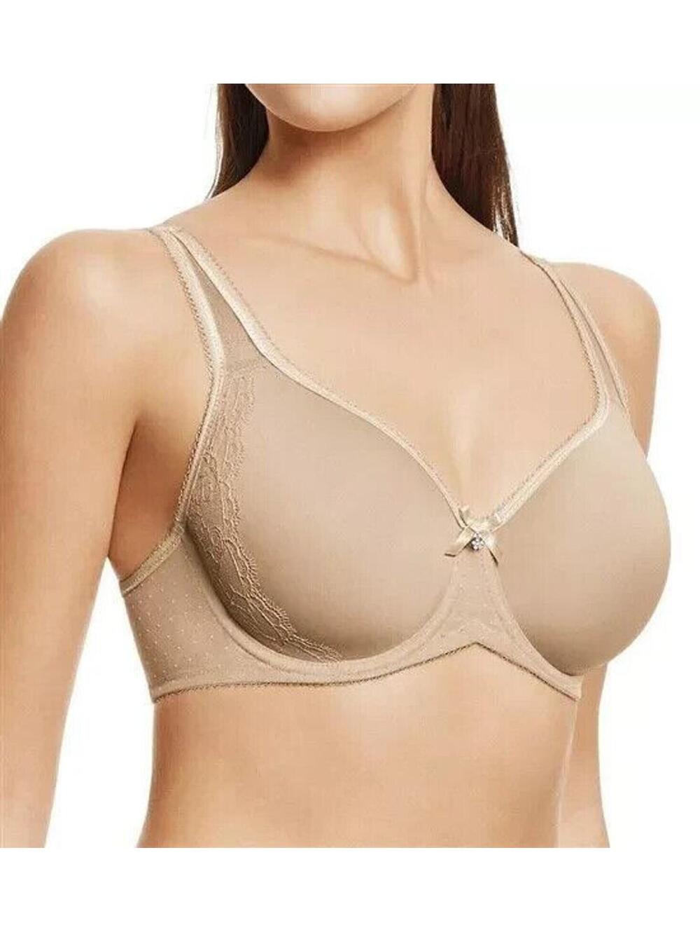 New Wacoal  Retro Chic Seamless Contour 853186 Beige Bra Size 36DDD